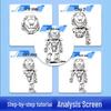 MoDian Kids' Mecha Line Drawing Tracing Book