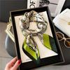 70*70cm Silk Shawl Square Printed Scarf Women Satin Neck Hair Band Soft Neckerchife Kerchief Bandana Foulard