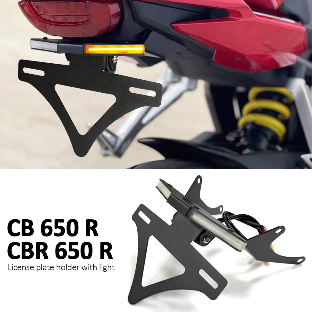 Для Honda CB650R CBR650R 2021-2025 Мотоцикл Держатель номерного знака Светодиодный свет Укороченный хвост Устранитель крыла CB 650 R CBR 650 R