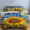 Sunflowers and swirling sky. Bedding sets Duvet cover sets Duvet covers Pillowcases(1 * Duvet Cover 2 * Pillowcases without duvet insert)