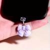 1pc Silicone Dust Plug with Bow-Knot Charm for IPhone, Type-C Ports - Protective Phone Accessory
