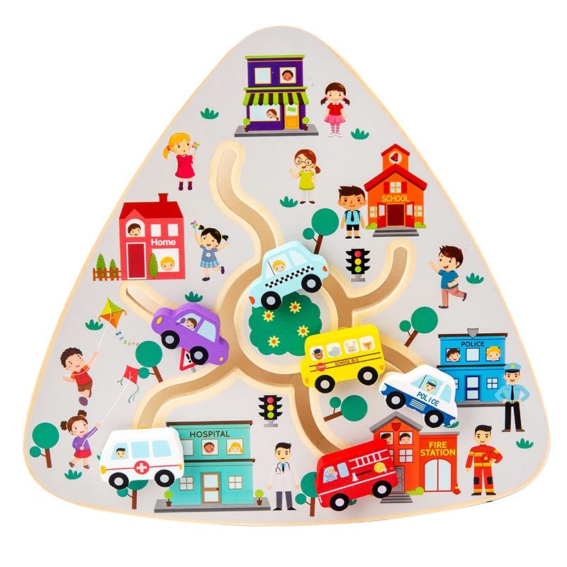 Interactive Wooden Maze Game For Kids Enhances Concentration And Cognitive Skills Ages 1-3
