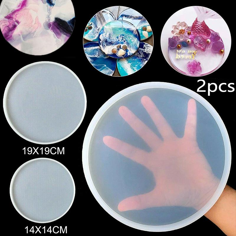 Resin Craft Round Coaster Casting Mold Silicone Jewelry Agate Making Mould