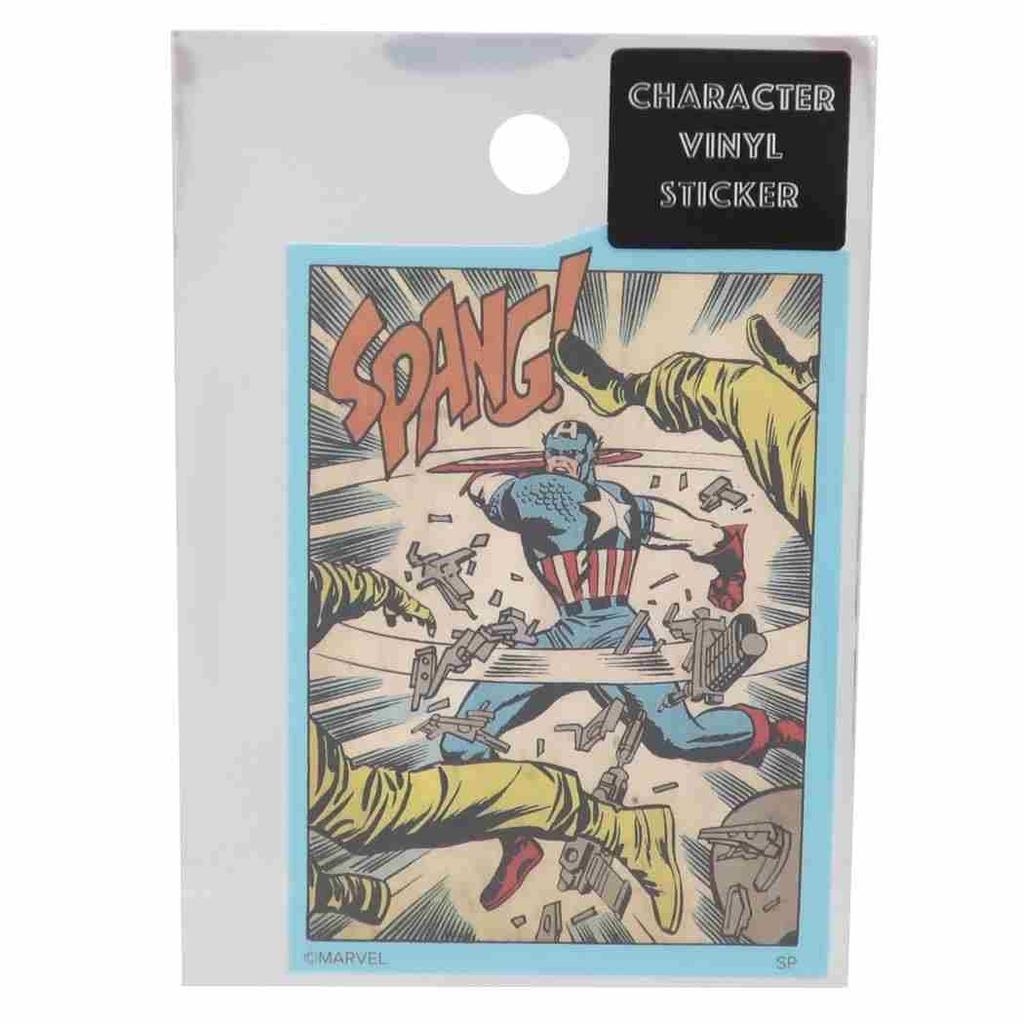 Маленькая планета Наклейка с персонажем Marvel Капитан Америка Рога Синий