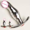 Metal Anal Dildo Sex Toys,Curved Butt Plug,Ass Anus Dilator,Analplug Buttplug With Jewelry Base,Prosate Massager