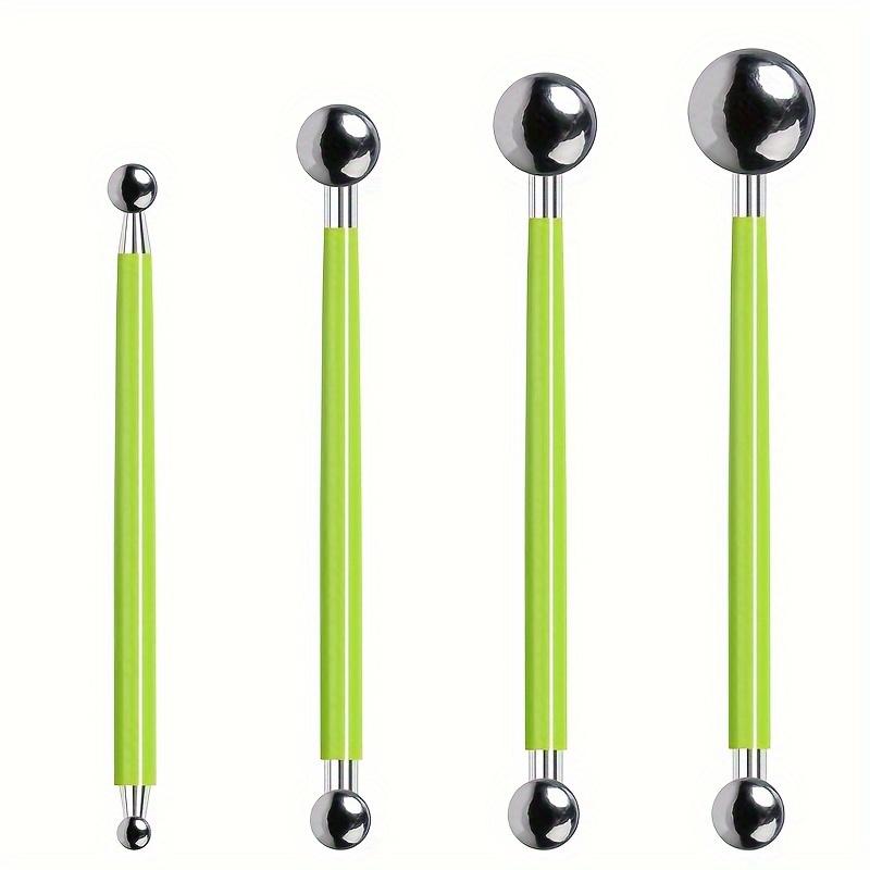 Набор из 4 предметов: керамические инструменты для мягкой глины, пластик, вспомогательные инструменты для глины, ручка-точка, резьба, палочка для тиснения, многофункциональный для начинающих