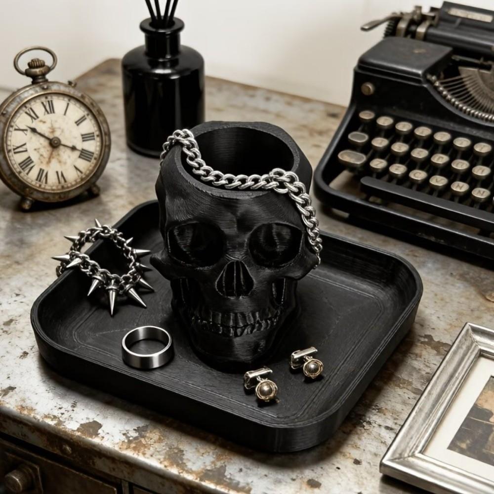 Halloween Jewelry Organizer Skull Design Storage Rack Jewelry Storage Tray Living Room