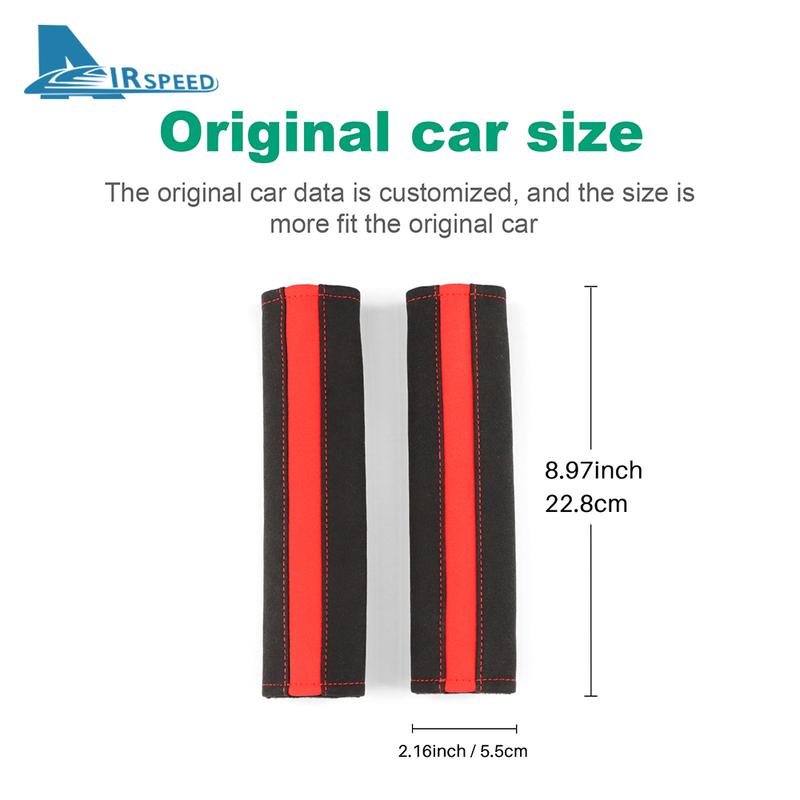 Top Suede For Subaru BRZ Toyota 86 2013- 2024 2025 Car Safety Belt Buckle Seat Belt Cover Shoulder Pads Protector