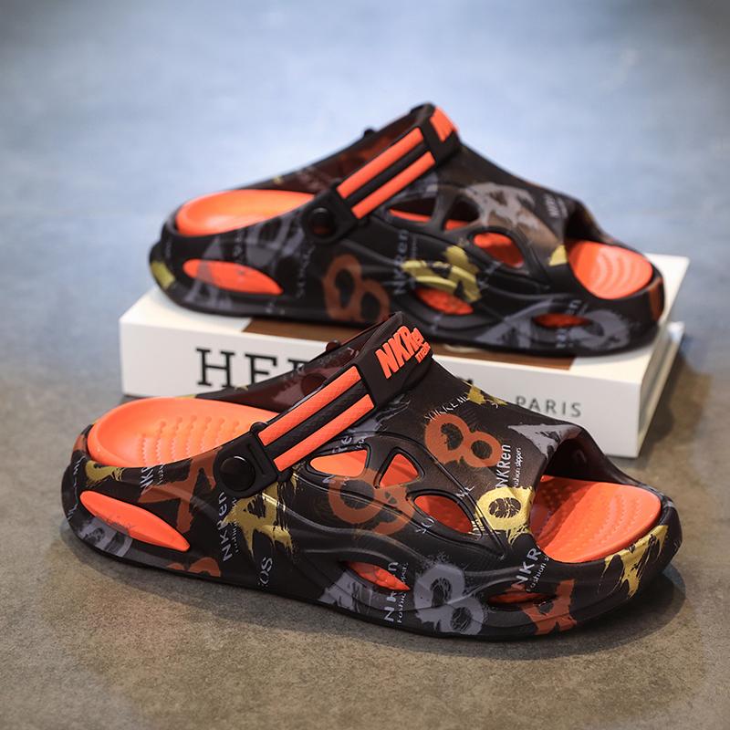 Fashion Men's Slippers Lightweight Non Slip Sandals Summer Wear Resistant Beach Shoes for Men Outdoor Casual Comfortable Slides Men