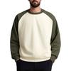 Unisex Colorblock Round Neck Pullover Top Raglan Sleeve Long Sleeve Sweatshirt