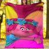 Trolls Theme Printed Blanket - Perfect for Couch, Bed, Travel & Outdoor Use | Machine Washable, Cozy & Durable.