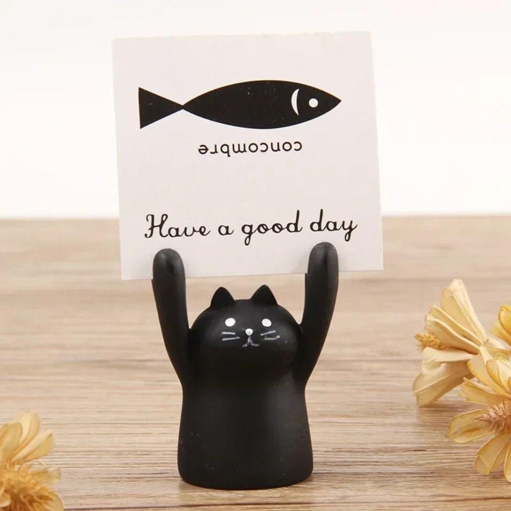 Resin Desktop Memo Clip Holder Messege Photo Stander Clip Lovely Hand Raising Card Clip Rome