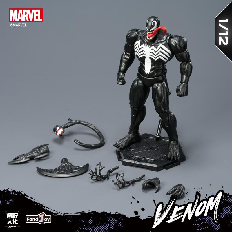 FondJoy Marvel Человек-Паук Веном Оригинальные шарнирные фигурки Модель для сборки Настольные украшения Мальчик Сборка Модный игрушечный подарок Масштаб 1/12 Позируемые