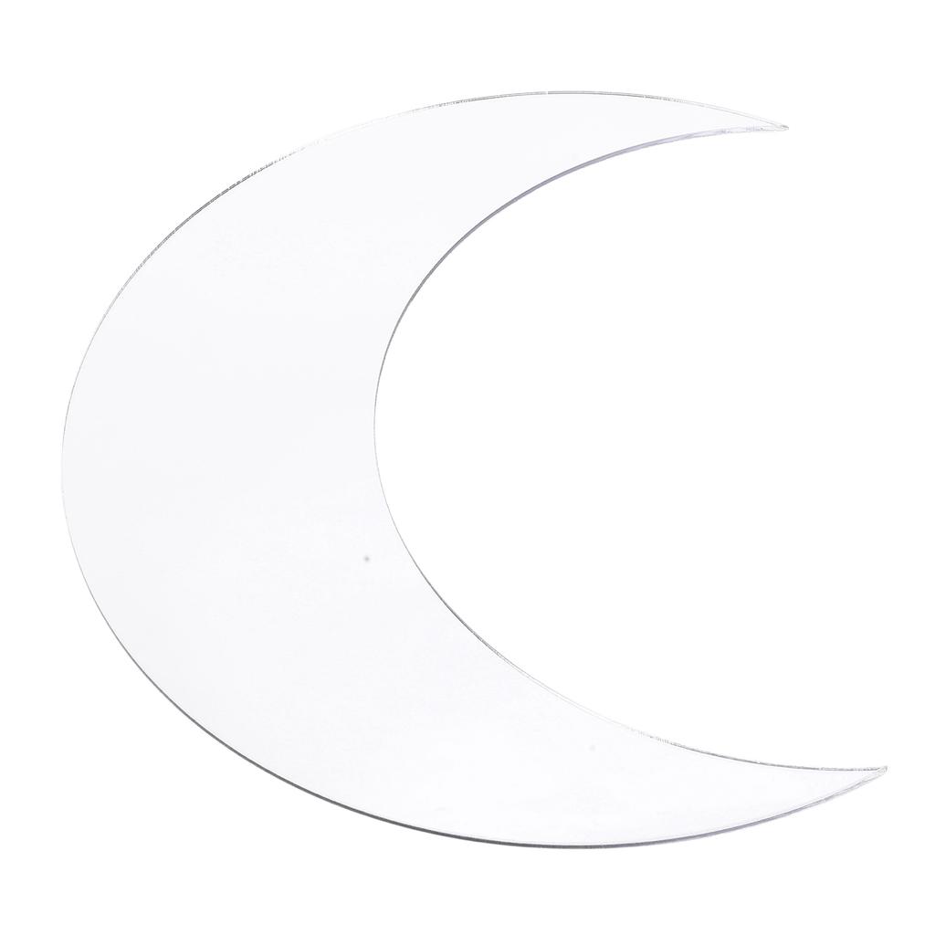 Наклейка на стену в форме луны, акриловая декоративная фоновая наклейка для домашнего офиса, коридора, серебра