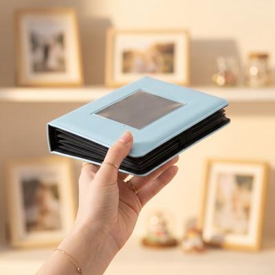 Rectangle Mini Photo Album PVC Mini Picture Storage Case 64 Pockets Photo Album Family Friends