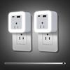 Night Lights Plug Into Wall 2 Pack Rechargeable Battery Backup Light
