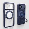 Прозрачный магнитный чехол-подставка 360° для iPhone 17 Pro Max с защитой всех объективов