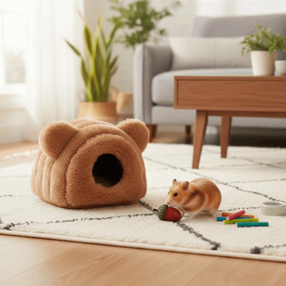 Thickened Pet Sleeping Nest Soft Hamster Hideout House Guinea Pig House  for Hamster Sugar Glider