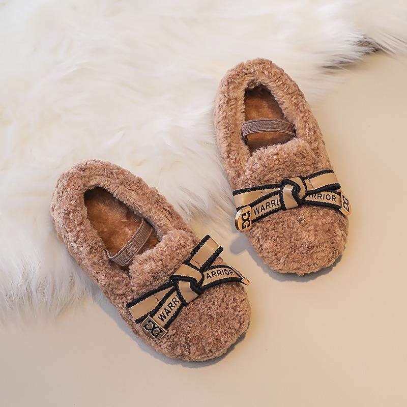 Детская шерстяная обувь женская осенне-зимняя сетка красная симпатичная хлопковая обувь шапочки для девочек с бархатом теплая детская одежда