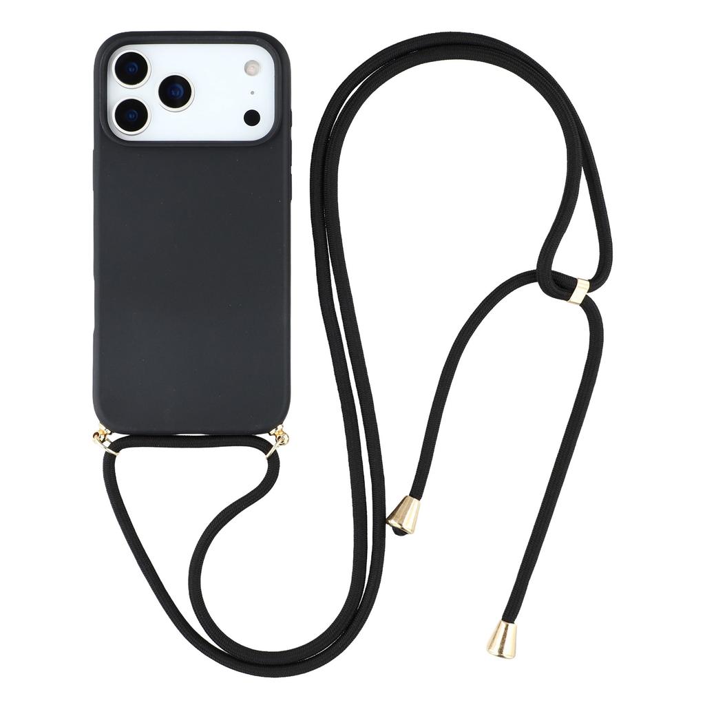 Для iPhone 17 Pro Чехол Биоразлагаемый из Пшеничной Соломы + ТПУ Экологичный Чехол для Телефона с Ремешком