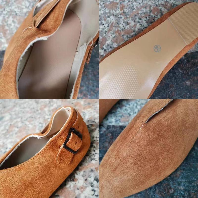 Женские ретро-лоферы с острым носком, легкие замшевые женские туфли на плоской подошве, повседневные туфли без застежек, большие размеры 35-43, Zapatos De Mujer