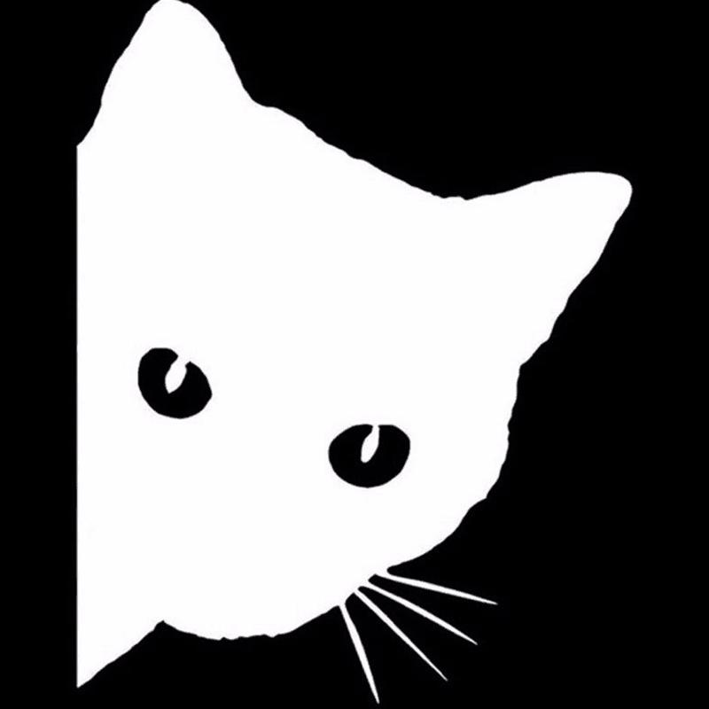 1/2 шт. Забавная наклейка с выглядывающим котом на машину, украшение окна автомобиля, виниловые наклейки 12x15 см, автомобильные наклейки, наклейки для украшения экстерьера автомобиля