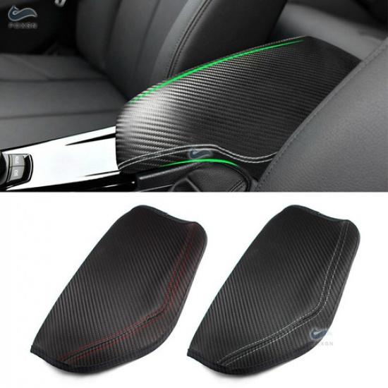 For BMW 3 Series F30 13-18 1*Carbon Fiber Leather+W Center Console Armrest Cover