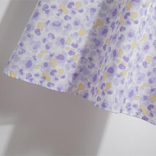 Весна-лето Юбка-трапеция с цветочным принтом из шифона Женские юбки Повседневные длинные юбки с принтом Свободная женская юбка с эластичной талией