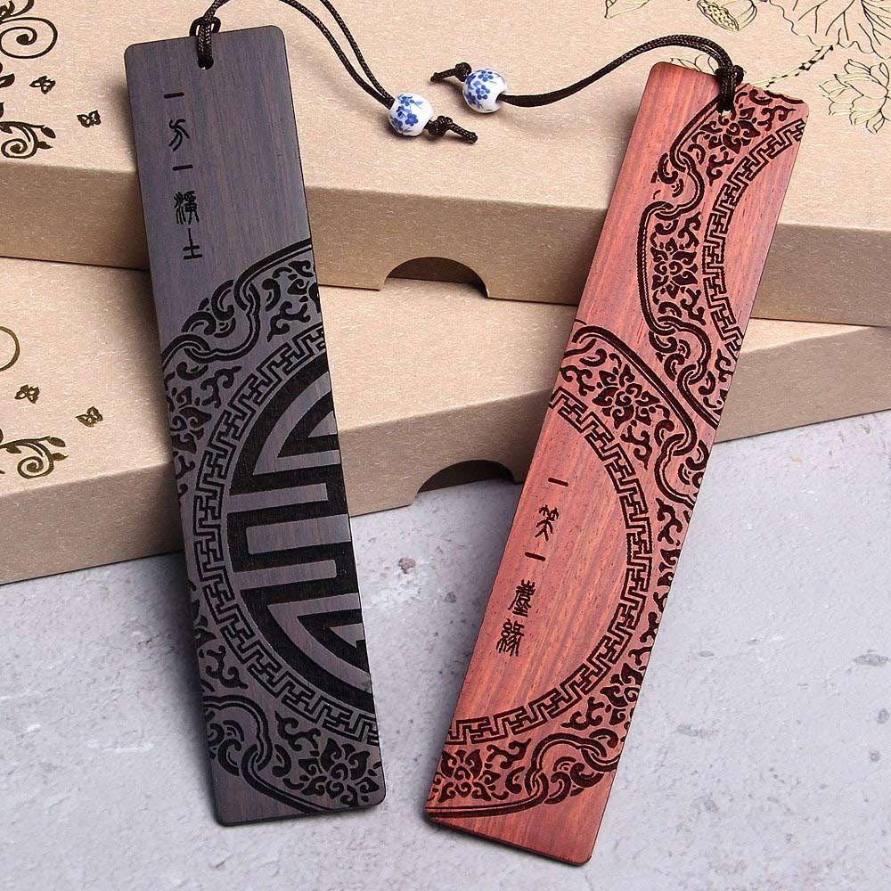 Sandalwood Wooden Book Mark Carving Pagination Mark High Quality Reading Tools  Gift