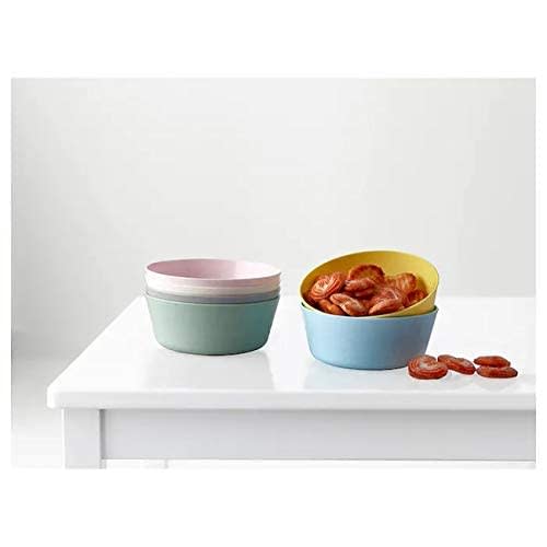 IKEA Plastic Bowls, 6-Piece, 12cm, Mixed Colors, Assorted Colors, 60378669, KALAS