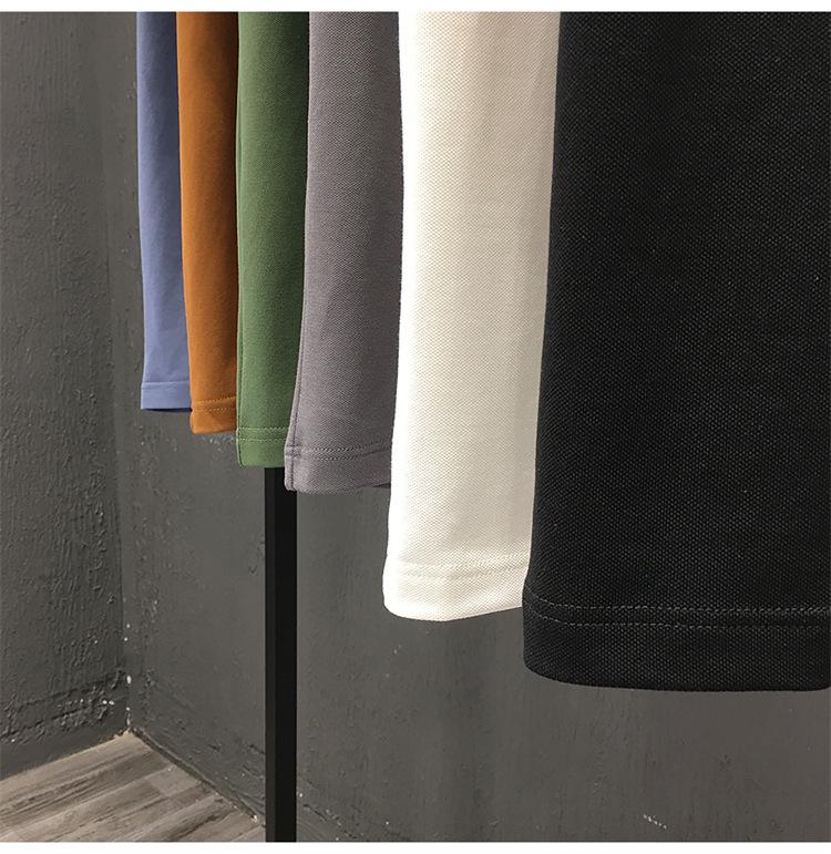 Men's High-End Pearl Ice Silk Polo Shirt, Summer 2023, Short-Sleeved Business Lapel T-Shirt