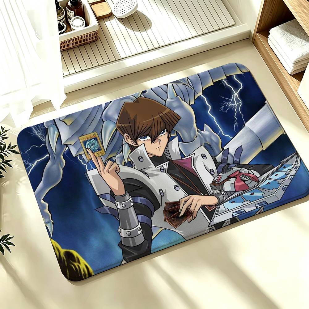 Dark Magician Blue Eyes White Dragon YUGIOH Shower Room Absorbent Small Floor Mat Soft Comfortable Decorative Foot Mat