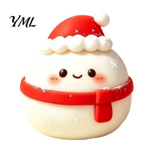 Crunchy Stress Ball Christmas Daifuku Relief Toy, Slow Rebound Steamed Bun Squeeze Toys Sensory Holiday Party Favors for Kids Adults Reliever