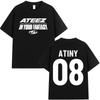 Ateez Мировой тур In Your Fantasy Мужская футболка Хонджун Сонхва Юнхо Ёсан Сан Минги Уён Чонхо Летняя женская футболка