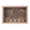 [A1661] - Деревянный ящик для хранения «Лондон», черный, бежевый. (Лондон) - 24x16x6см