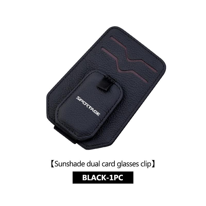 TQCX7 Car Sunglasses Holder Sun Visor Glasses Clip Eyeglasses Hanger Ticket Card Clip For KIA Sportage Rio K5 K2 Optima Cerato Proceed