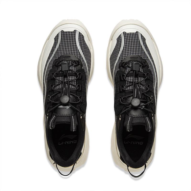 Li Ning Амортизирующие, Износостойкие Низкие Кроссовки на Толстой Подошве Женские Черные AZGV084-1