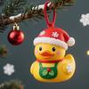 Christmas Duck Ornament Xmas Tree Hanging Duck Decoration Cute Resin Duck with Santa