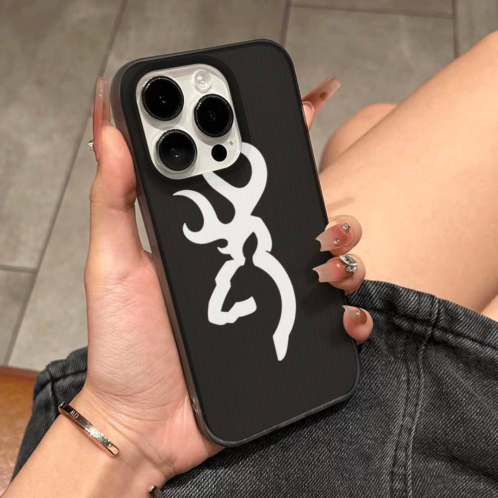 B-Browning Logo Phone Case For IPhone 17 16 15 14 Plus 13 12 11 Pro Max Pro Wave Corrugated Cover