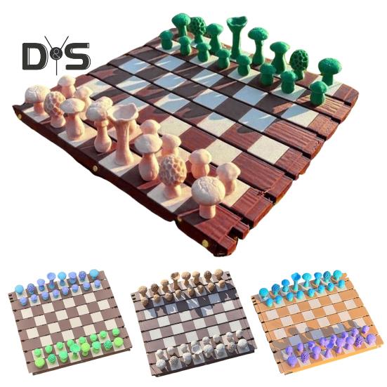 1 набор магнитных лесных грибов, шахматная игра с рулоном, доска для шахмат для детей и взрослых, портативная образовательная дорожная настольная игра-шашка