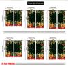 2pcs 2D flat printing Christmas Curtains Christmas Holly Garland Bow Snowflakes Digital Printed Polyester Drapes Party