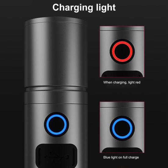 Powerful Torch LED Flashlight Waterproof Shock-Resistant Super Bright High Lumens Zoomable USB Rechargeable Flashlight