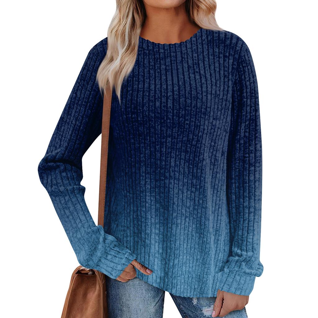 Женский зимний топ с круглым вырезом из легкого хлопка с начесом и принтом в стиле колор-блок