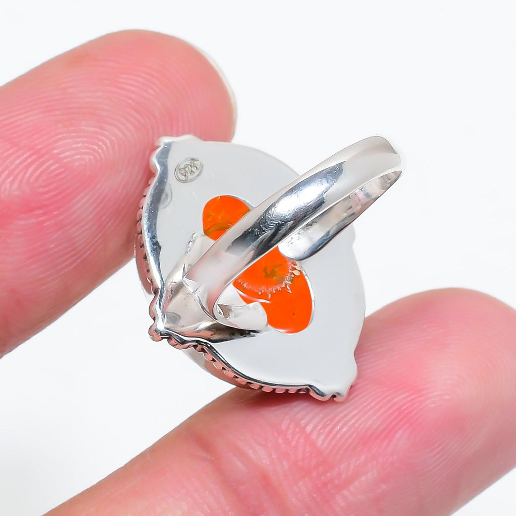 Кольцо из красного медно-бирюзового серебра 925 пробы V4532, красное кольцо, овальное кольцо, подарок на День святого Валентина, подарок для нее, подарок на день рождения, ювелирные изделия ручной работы, се