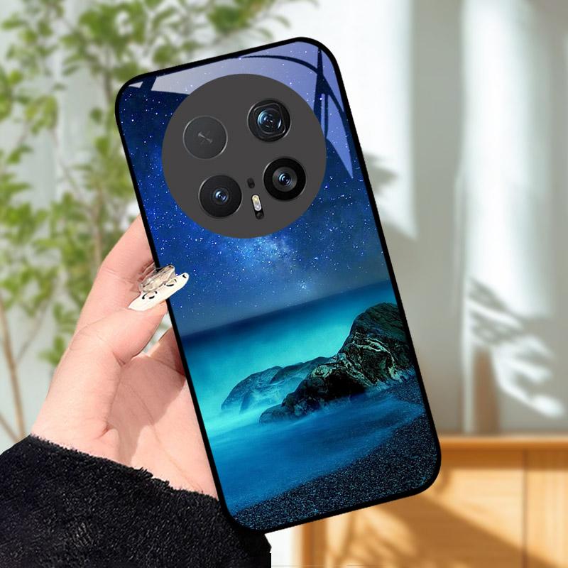 Закаленное Стекло Чехол Для Телефона Для Honor Magic 8 8Pro Роскошная Модная Задняя Крышка Для Magic8 Pro Чехлы BKQ-AN00 Ударопрочный Мультяшный Capa