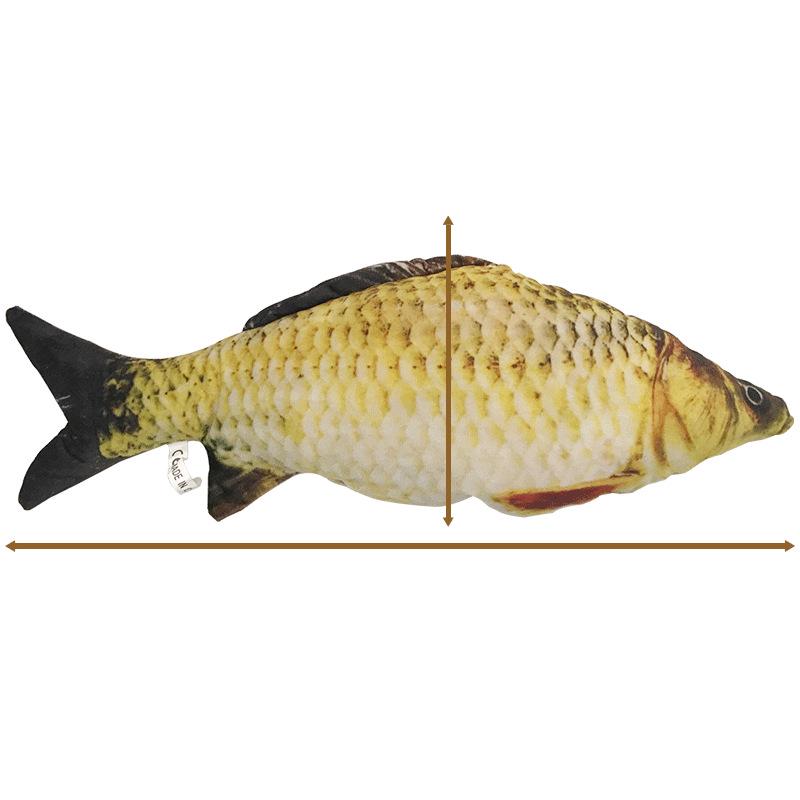 Мягкая игрушка для кошек в виде реалистичной рыбы. 18см