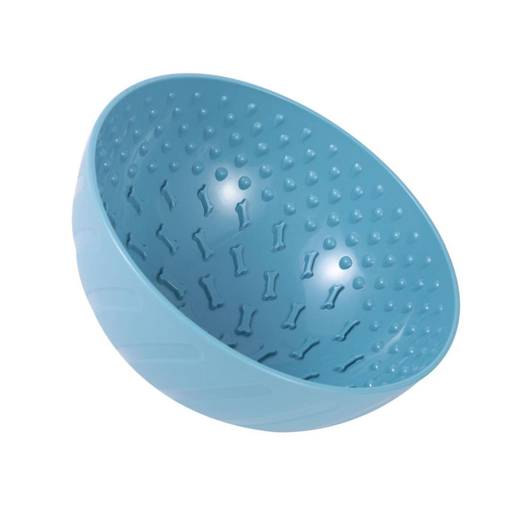 Миска для вылизывания для собак Интерактивная Большая вместимость Снятие тревоги Скука Домашние животные Медленная кормушка для домашних животных для Собак Щенков Кошек Домашних животных Синяя