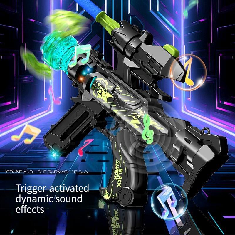 Мягкопулевой игрушечный пистолет с мигающими огнями, звуками боя, мультяшный бластер для детей, безопасная, разноцветная модель пистолета-пулемета, подарки для мальчиков