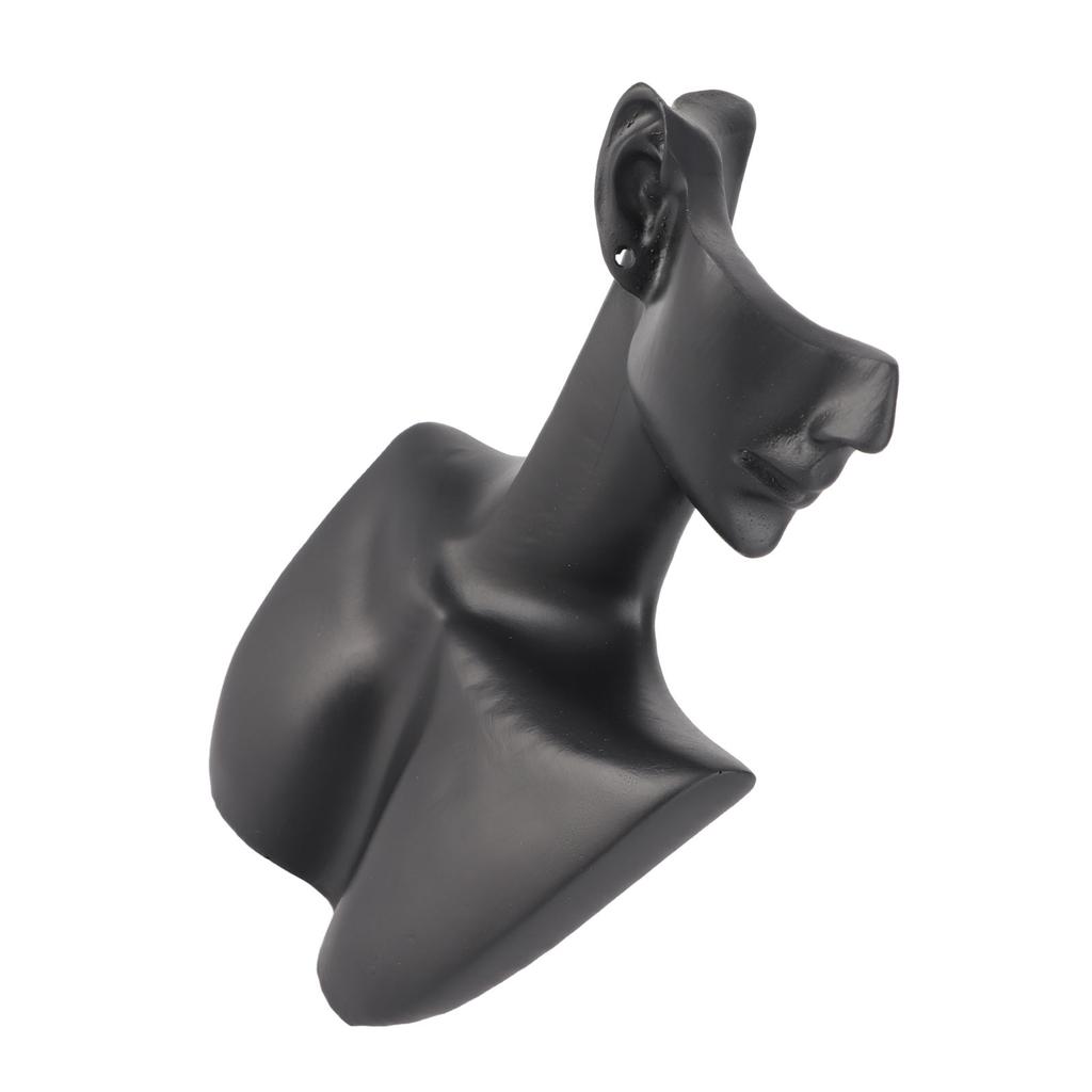 Black Jewelry Display Bust Resin Elegant Necklace Earrings Display Mannequin Stand for Jewelry