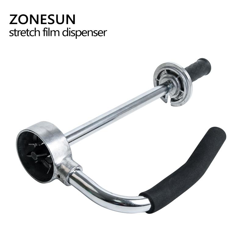 ZONESUN Машина для обмотки стрейч-пленкой с регулируемой высотой 30-50 см, ручной диспенсер, инструмент для упаковки паллет из нержавеющей стали